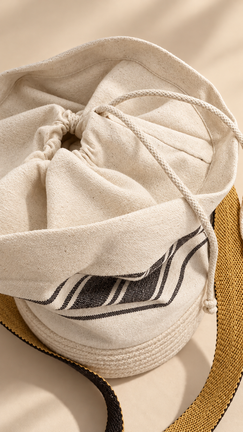 Bolso Nativa – Rayas / Crudo